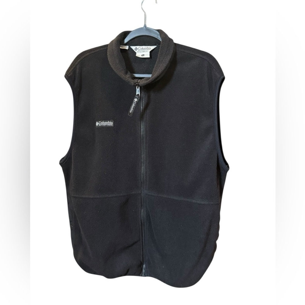 Vintage Columbia Fleece Vest WM1380 Made in Taiwan Black Men’s XL